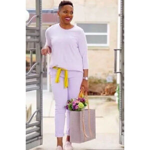 J. Jill denim authentic fit slim ankle lilac jeans 8 petite